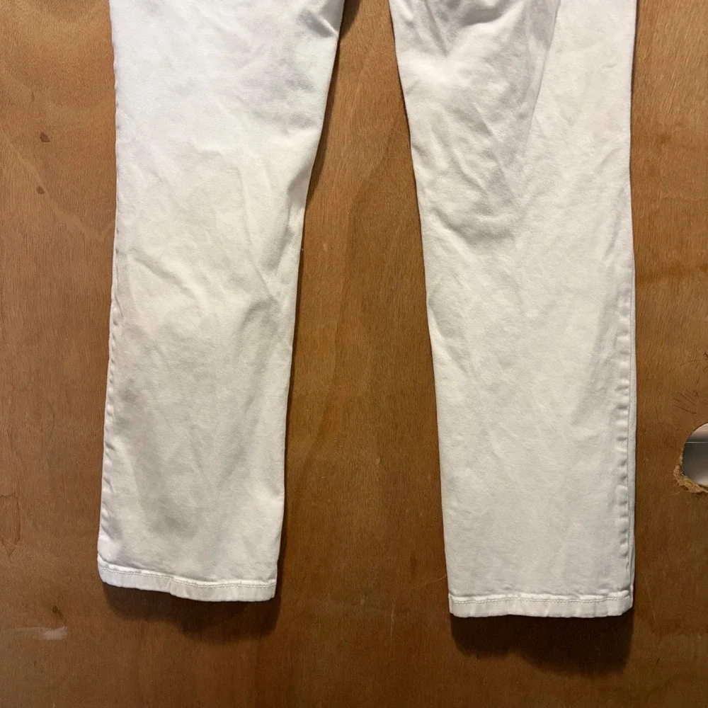 Laura Ashley Cropped Pants Womens 10P White Sparkle Pocket Coastal Preppy Resort - Picture 8 of 16